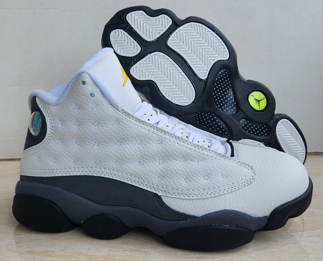 Air Jordan 13 Retro White Grey [Cheap Jordans Shoes 13 34]